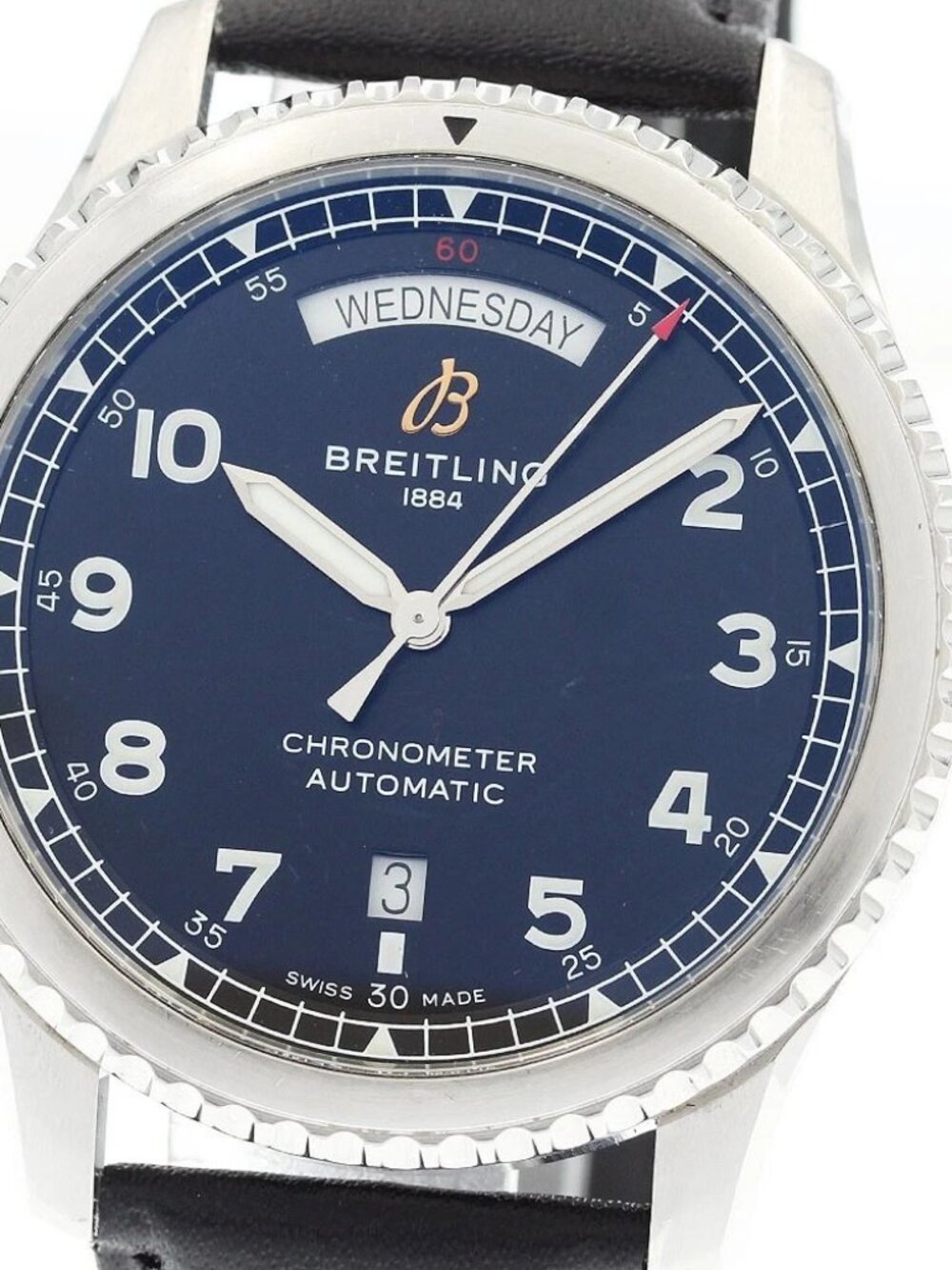 BREITLING Aviator 8 A45330 Day date black Dial Automatic Men's Watch_920767
